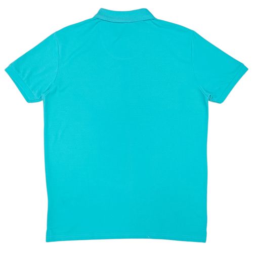 Camisa tipo polo celeste sólido