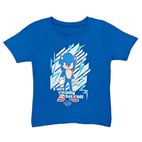 Camiseta azul estampada Sonic