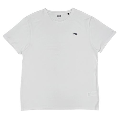 Camiseta talla grande blanco sólido