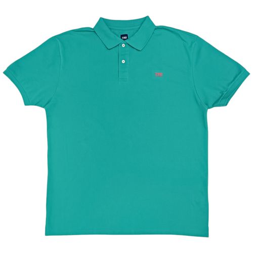 Camisa tipo polo talla grande verde sólido