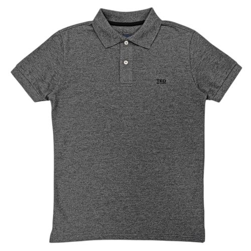 Camisa tipo polo gris sólido