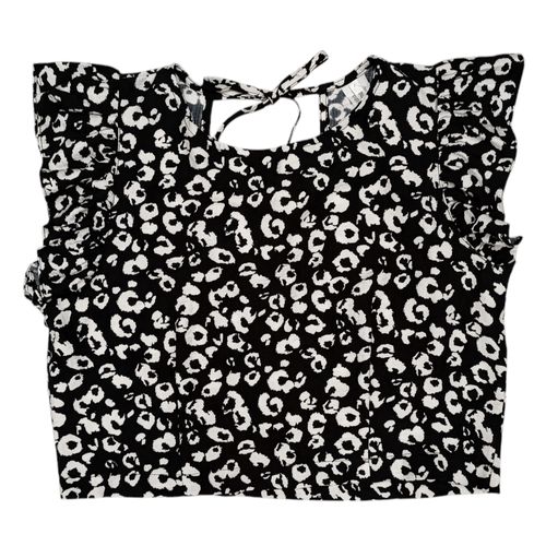 Crop top estampado bicolor