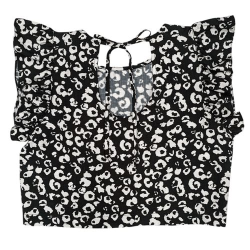 Crop top estampado bicolor