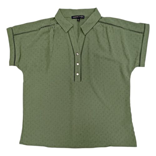 Blusa verde olivo con textura