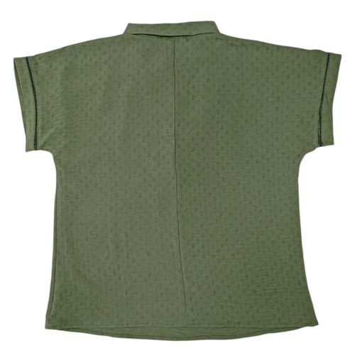 Blusa verde olivo con textura