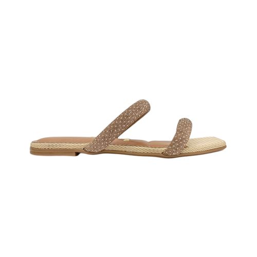 Sandalia flat nude con textura