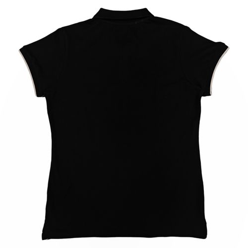 Blusa tipo polo negra sólido