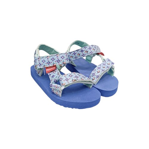Sandalia estampada azul