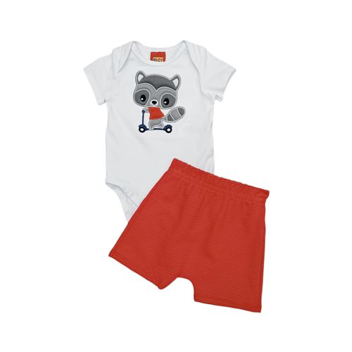 Conjunto estampado casual bicolor
