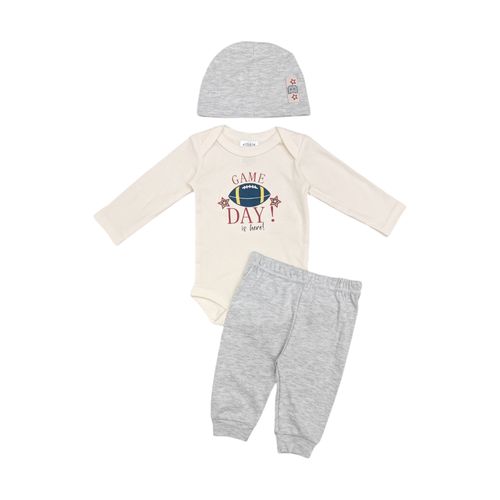 Conjunto con pantalón bicolor estampado