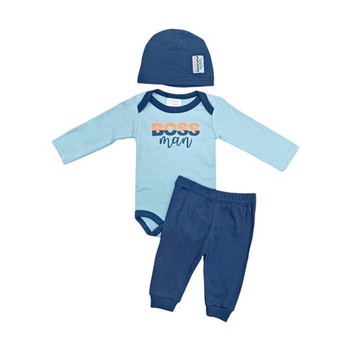 Conjunto con pantalón bicolor estampado