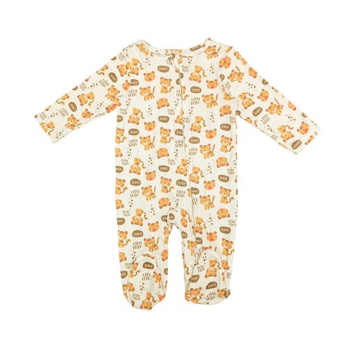 Pijama estampada naranja