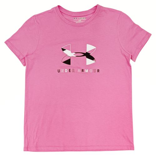 Camiseta deportiva rosa estampada