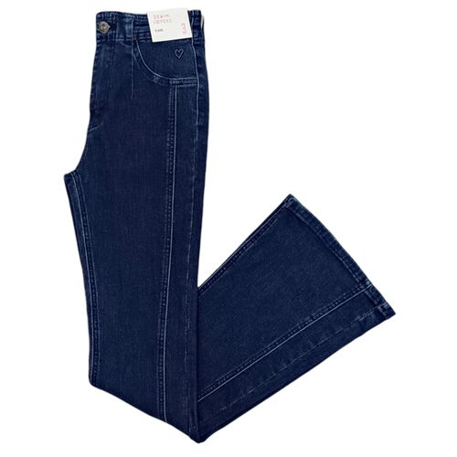 Flare jeans azul oscuro sólido