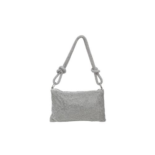 Cartera clutch gris con textura