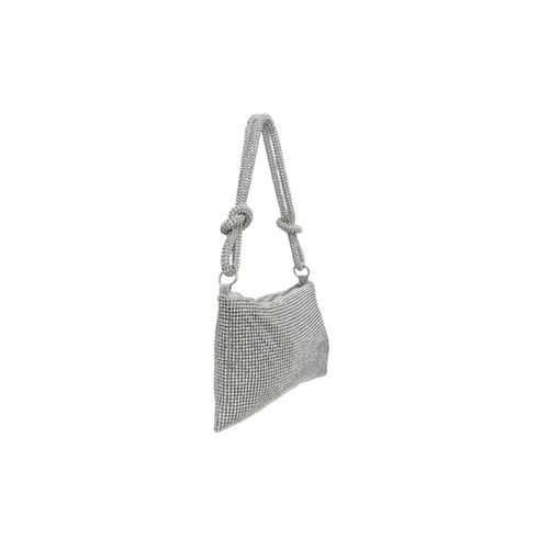 Cartera clutch gris con textura