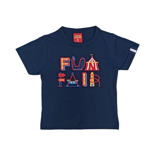 Camiseta azul con textura