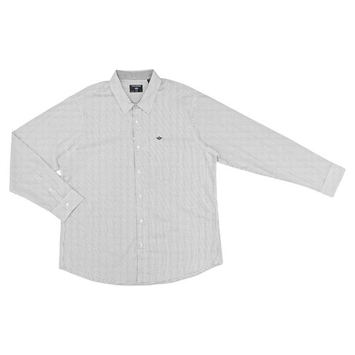 Camisa casual gris cuadriculada