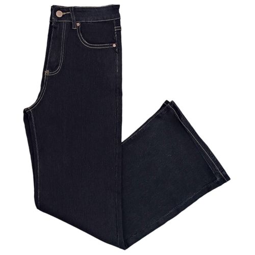 Wide leg jeans negro sólido