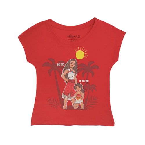 Camiseta roja estampada