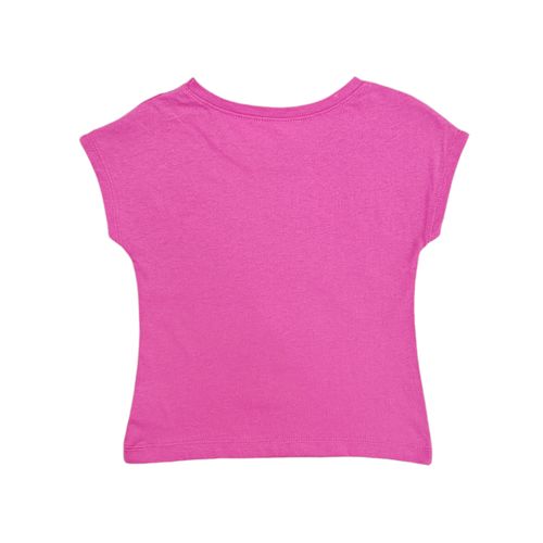 Camiseta fucsia estampada