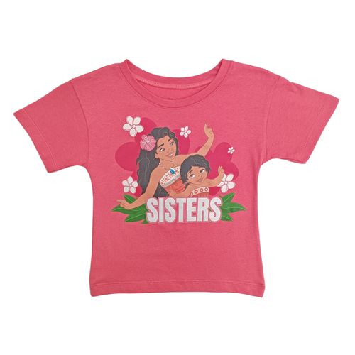 Camiseta rosa estampada