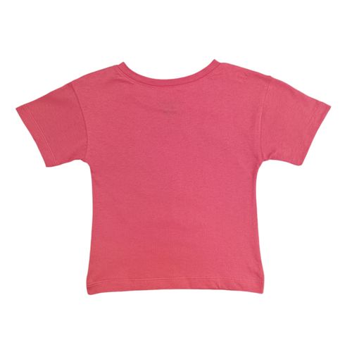 Camiseta rosa estampada