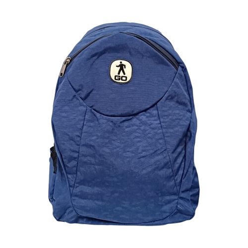 Mochila azul estampada