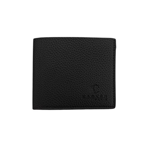 Billetera bifold negro sólida