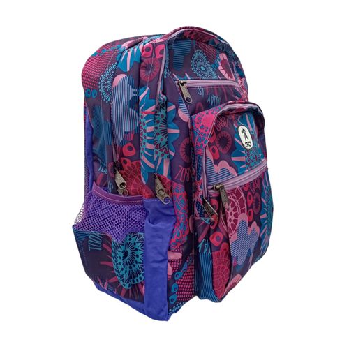 Mochila multicolor estampada