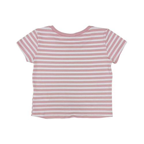 Blusa crop rosa  rayada