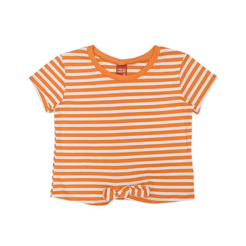 Blusa crop naranja rayada