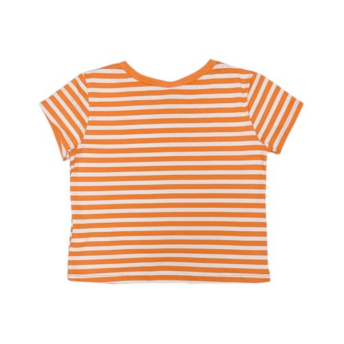 Blusa crop naranja rayada