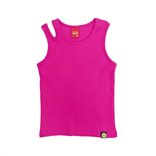 Blusa sólida fucsia