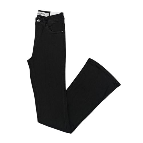 Flare jeans negro sólido