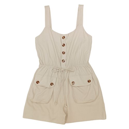 Romper beige sólido