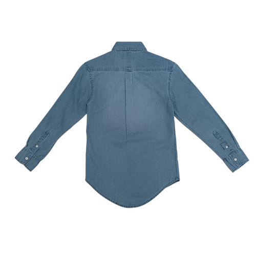 Camisa denim azul claro sólida