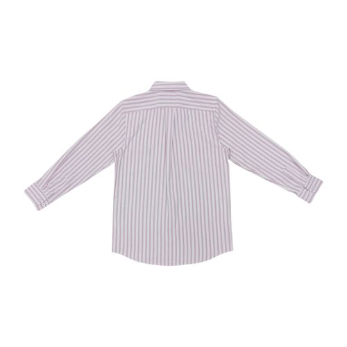 Camisa oxford beige rayada sólida