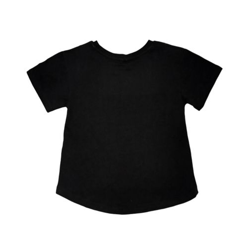 Blusa negra estampada