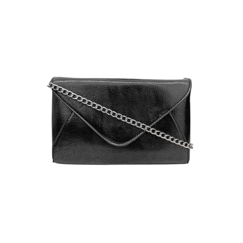 Cartera clutch negro sólido