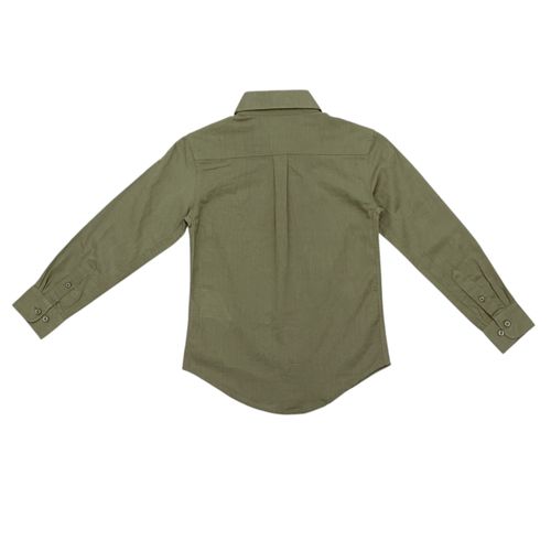 Camisa verde olivo sólida