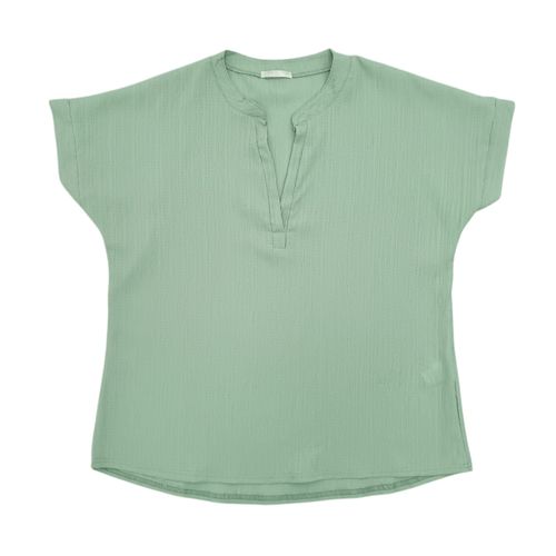 Blusa curvy verde sólido