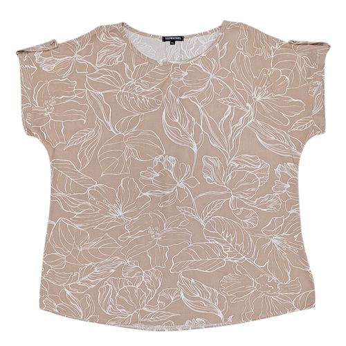 Blusa curvy beige estampada