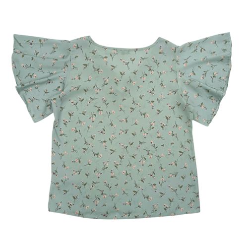 Blusa curvy verde estampada