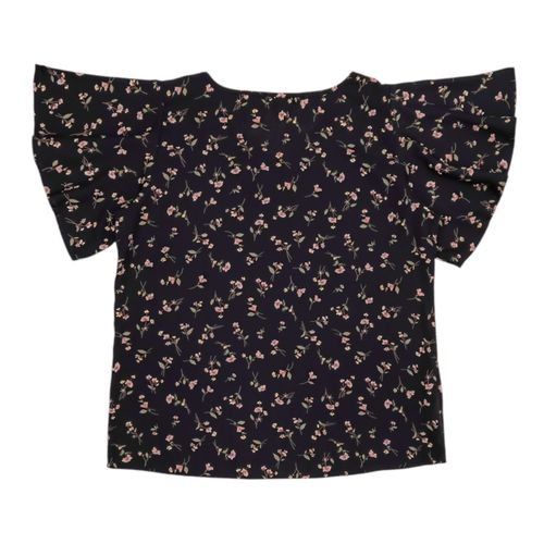 Blusa curvy negra estampada