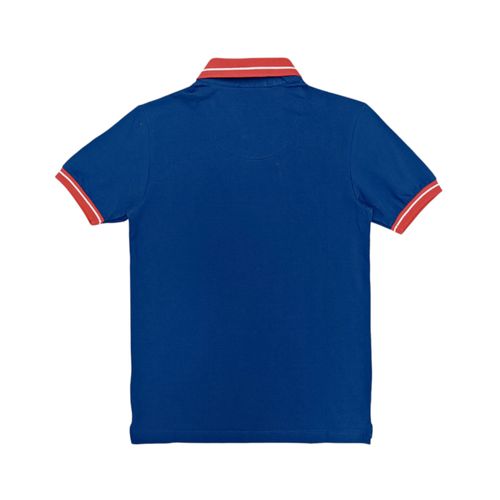 Camisa tipo polo azul