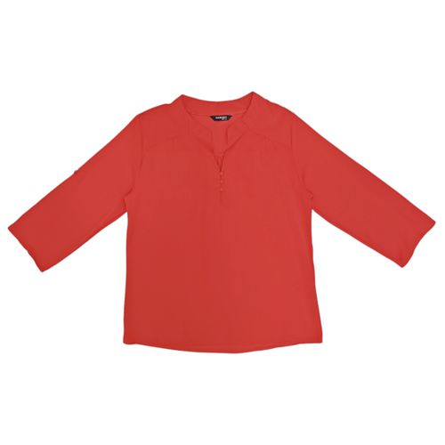 Blusa curvy rojo sólido