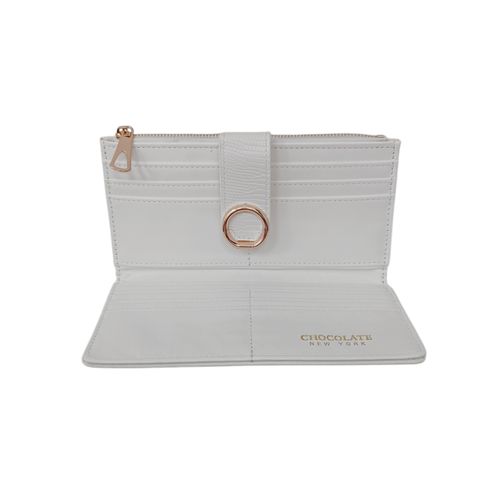 Billetera bifold blanco sólido