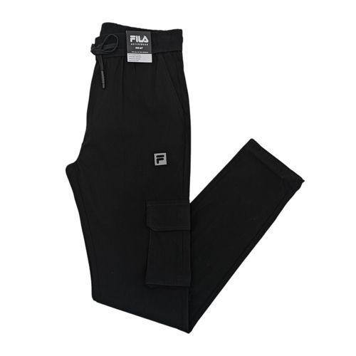 Pantalón cargo negro sólido