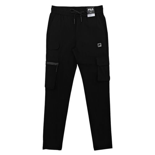 Pantalón cargo negro sólido